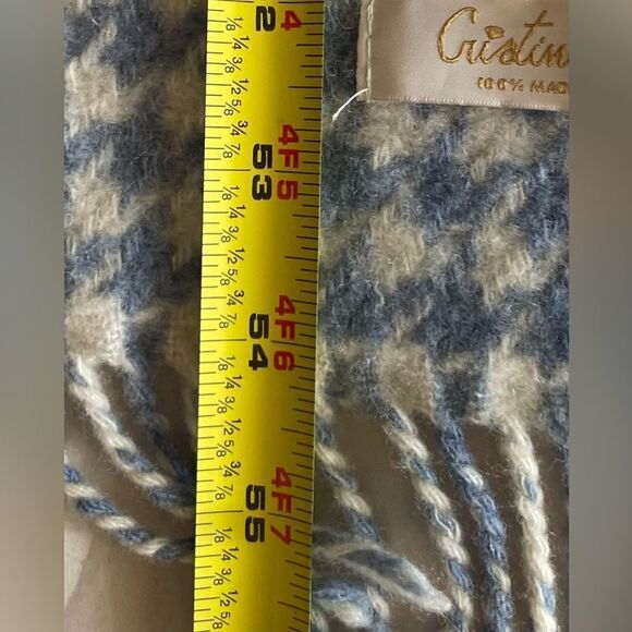 Cristina Chiti Plaid Wool Scarf made in Italy - Picture 5 of 7